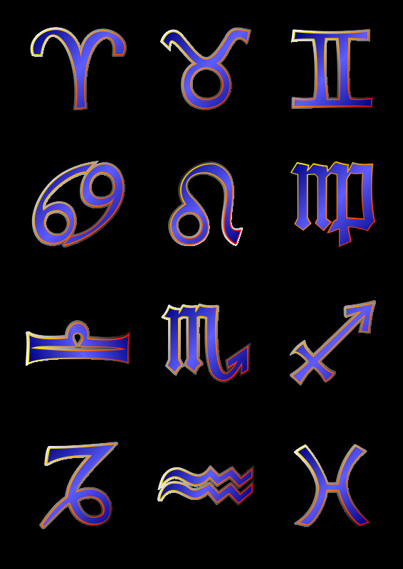 黄道十二宫 标志 星座 占星术 出生 矢量图 其他矢量图