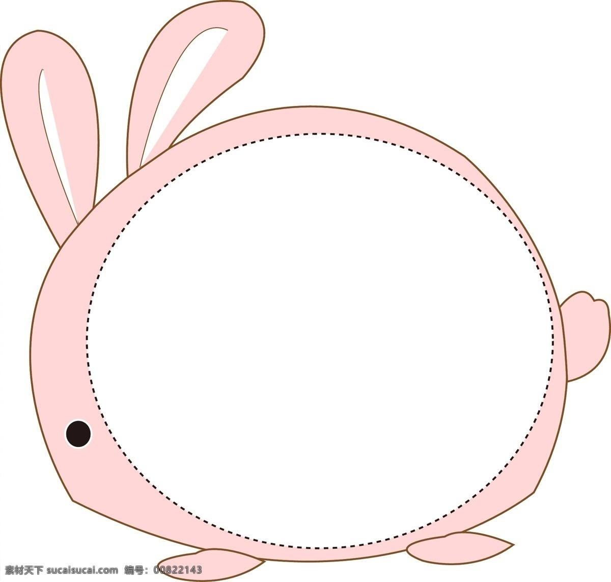 粉色 小 兔子 边框 可爱动物 小兔子