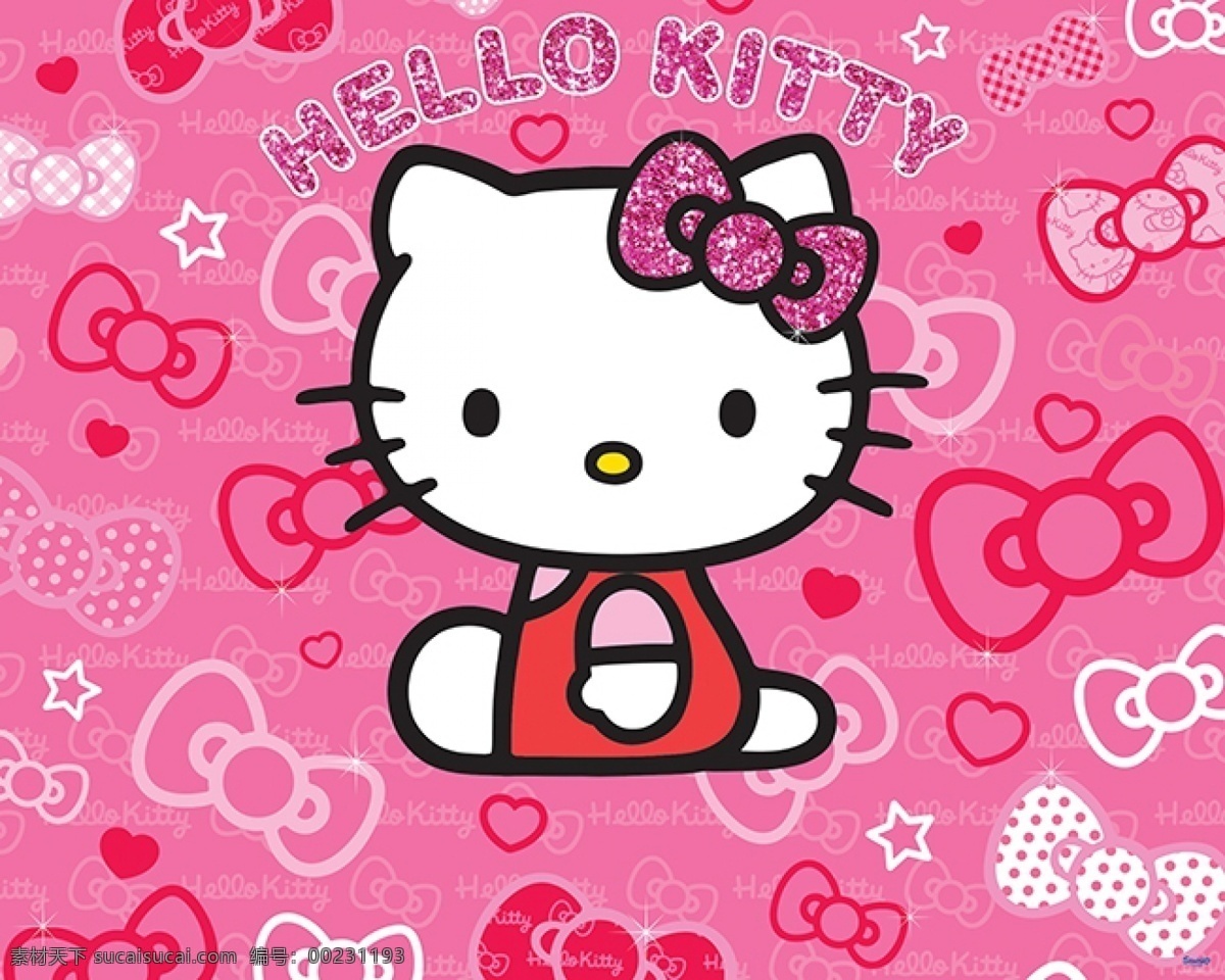 hello kitty 大图 卡通 桌面 壁纸 粉色