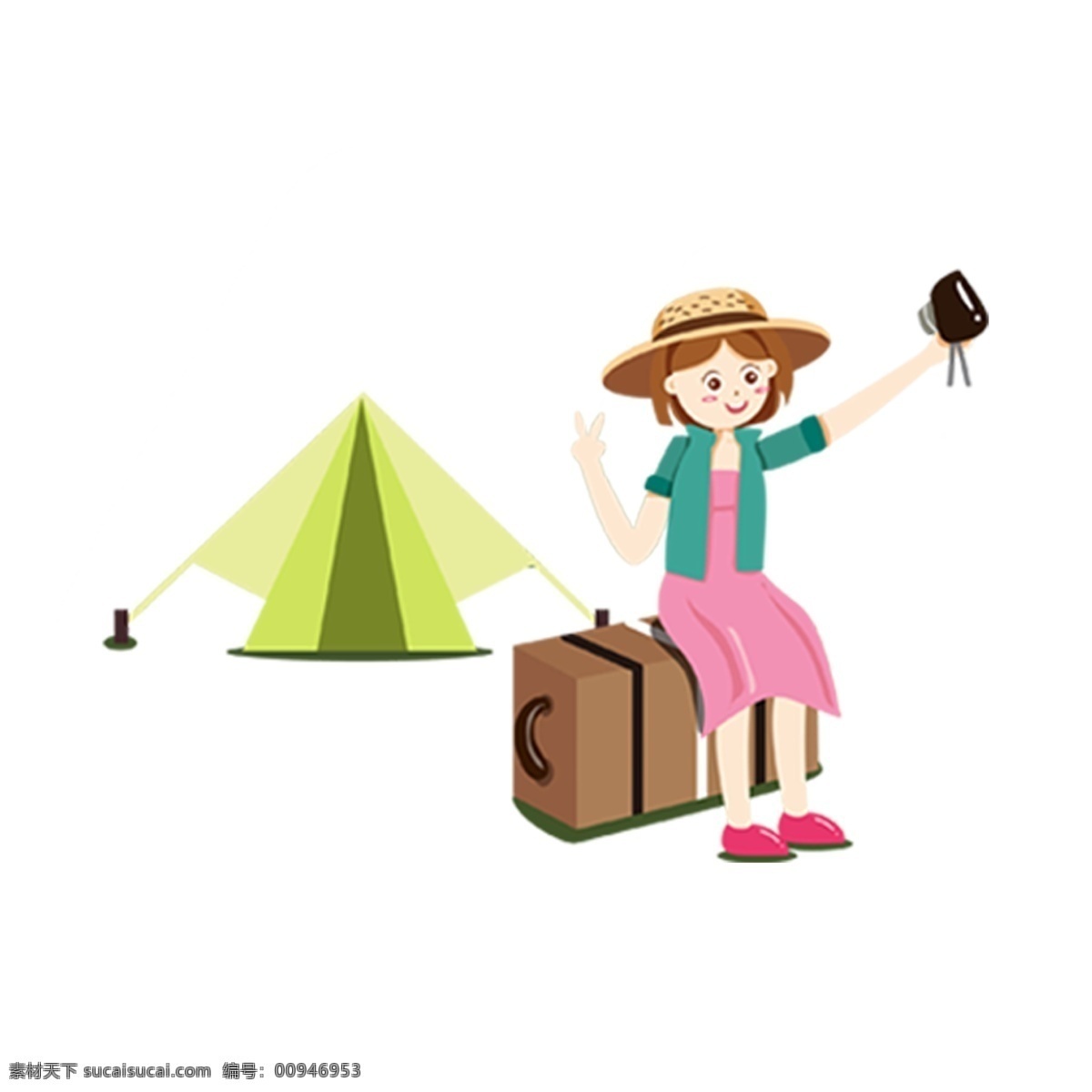 扁平化 可愛 女孩 時(shí)尚女人 手繪人物 透明元素 免摳元素 水彩人物