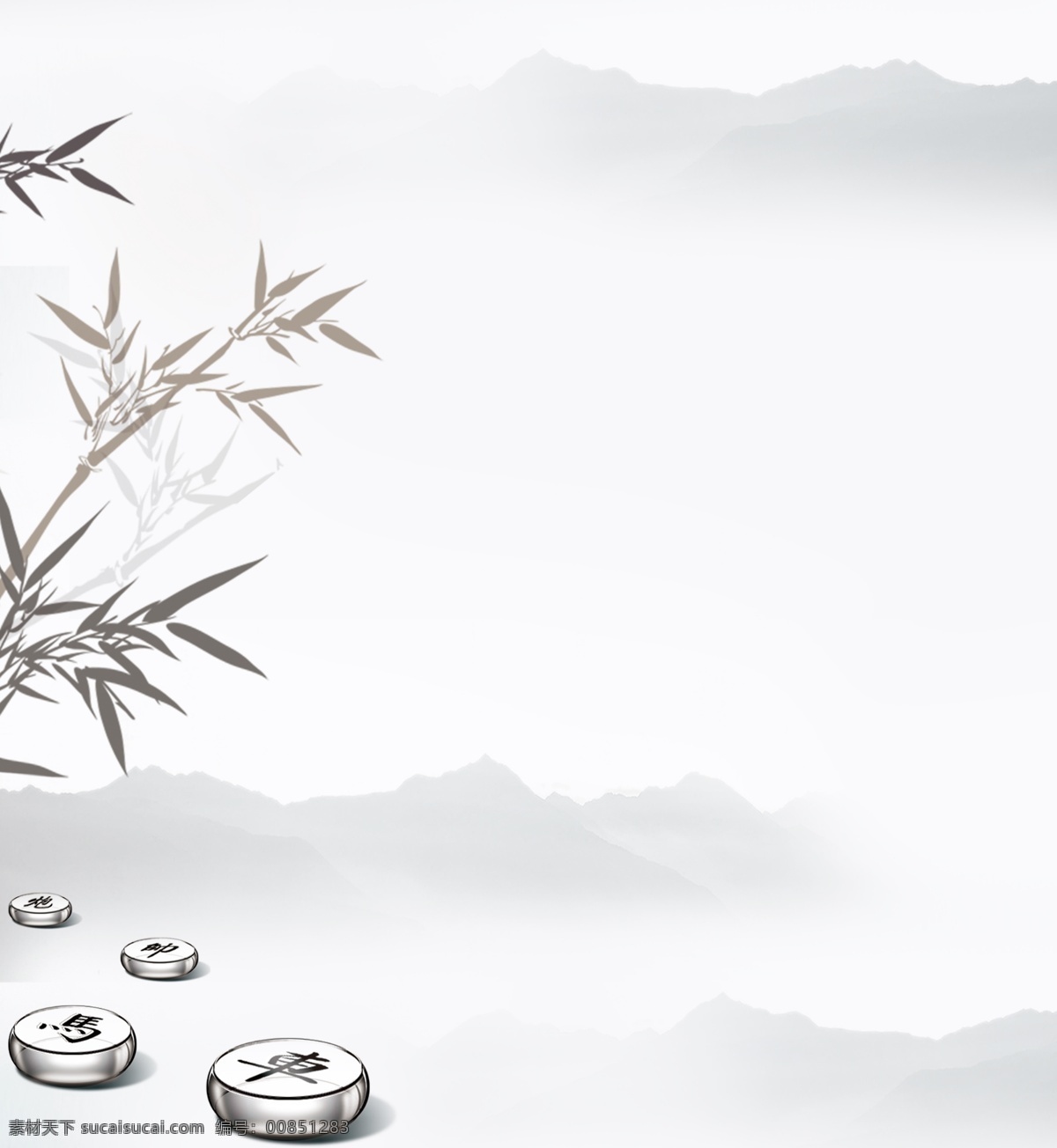 遠(yuǎn)山背景 遠(yuǎn)山 竹 棋 下棋 山 創(chuàng)意設(shè)計(jì) 水墨山 背景 古典 廣告 平面廣告 dm單 矢量 水墨背景 水墨