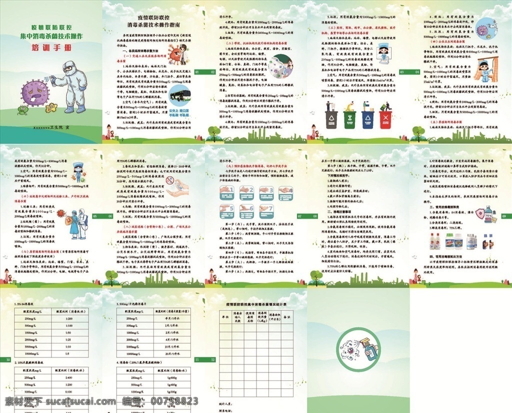 消毒圖片 疫情聯(lián)防聯(lián)控 集中消毒 殺菌技術(shù)操作 培訓(xùn)手冊 消毒殺菌方法 注意事項 消毒劑種類 消毒配比方法 情況統(tǒng)計表 公共場所消毒 消毒畫冊 消毒冊子