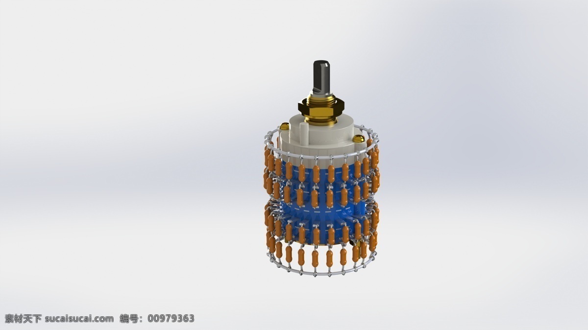 走 atenuator 音量 控制 電氣 階梯 音頻 音響 功放 體積 衰減器 3d模型素材 其他3d模型
