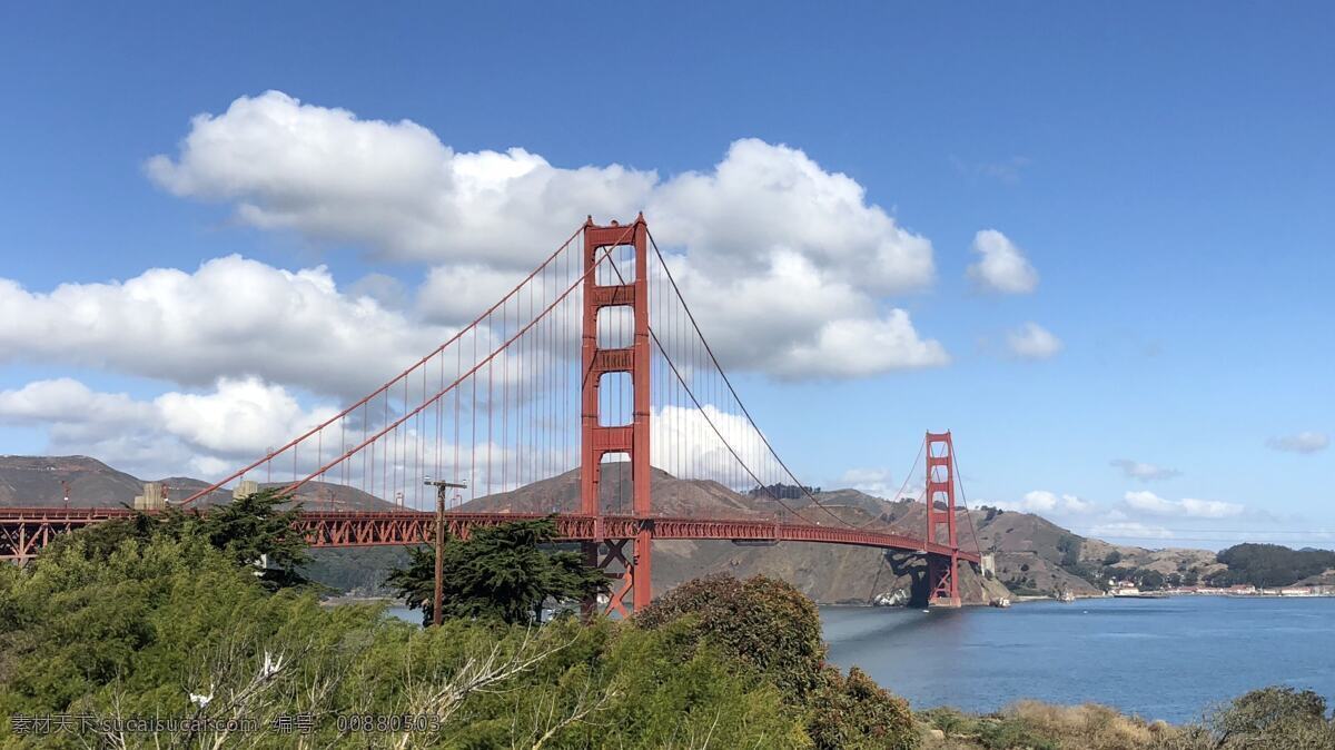 美国金门大桥 美国 旧金山 金门大桥 城市 建筑 蓝天 白云 风光 旅行 自然 旅游摄影 国外旅游