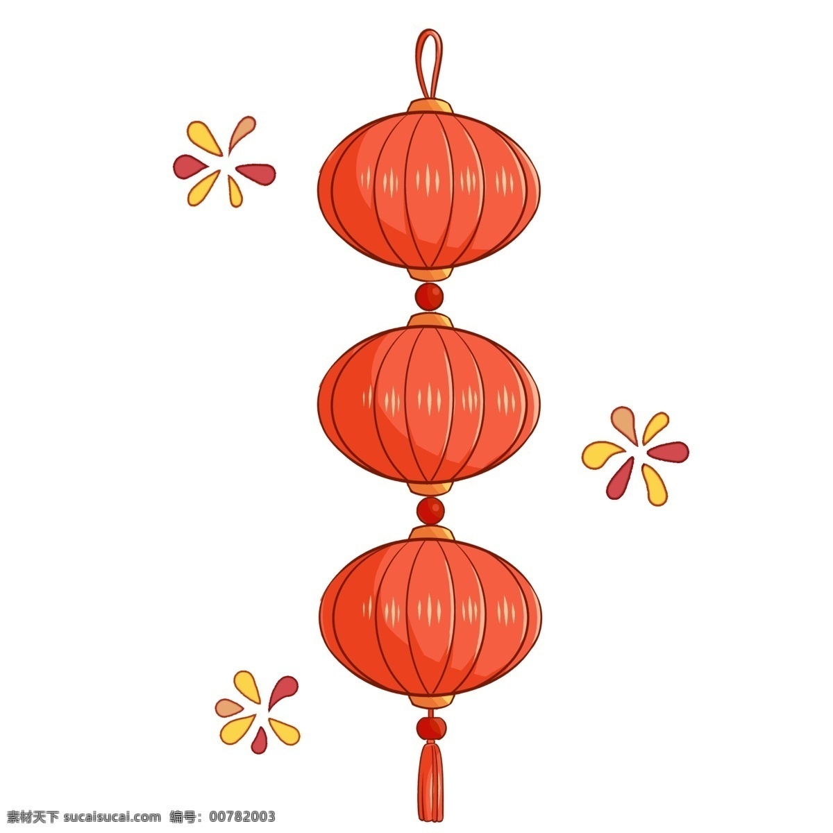 手繪 新年 串 燈籠 插畫 手繪新年燈籠 紅色燈籠 一串燈籠插畫 中國風燈籠 紅燈籠插畫 喜慶的紅燈籠