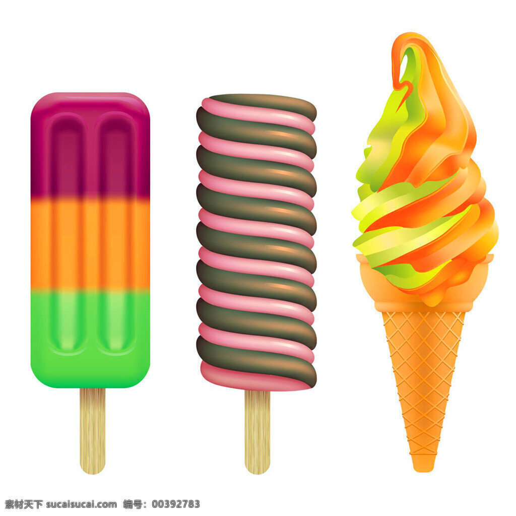 彩色 冰棒 冰淇淋 卡通 可愛 素材免費(fèi)下載 矢量 插畫 創(chuàng)意 黃色 美味 雪糕