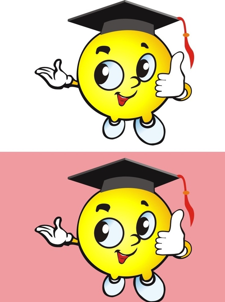 小博士 卡通 可愛(ài) 帶帽子 學(xué)校 室外廣告設(shè)計(jì)