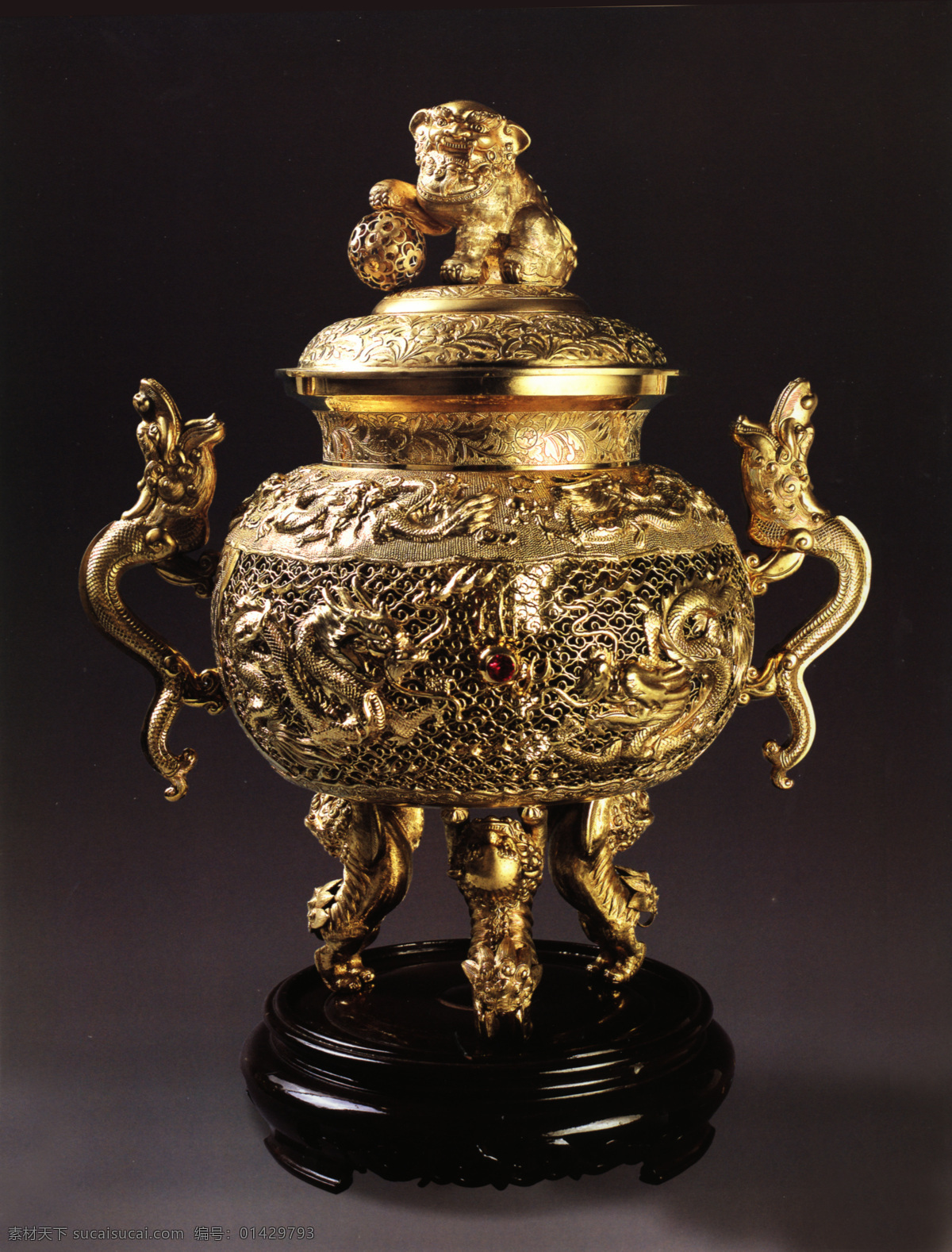 九龍寶鼎 金銀飾品 文化藝術(shù) 傳統(tǒng)文化 攝影圖庫(kù)