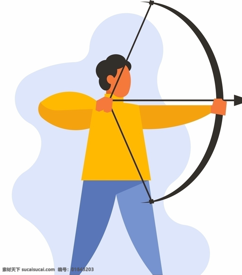 射箭图片 射箭 弓箭 运动 体育 健身 矢量 x4 设计素材