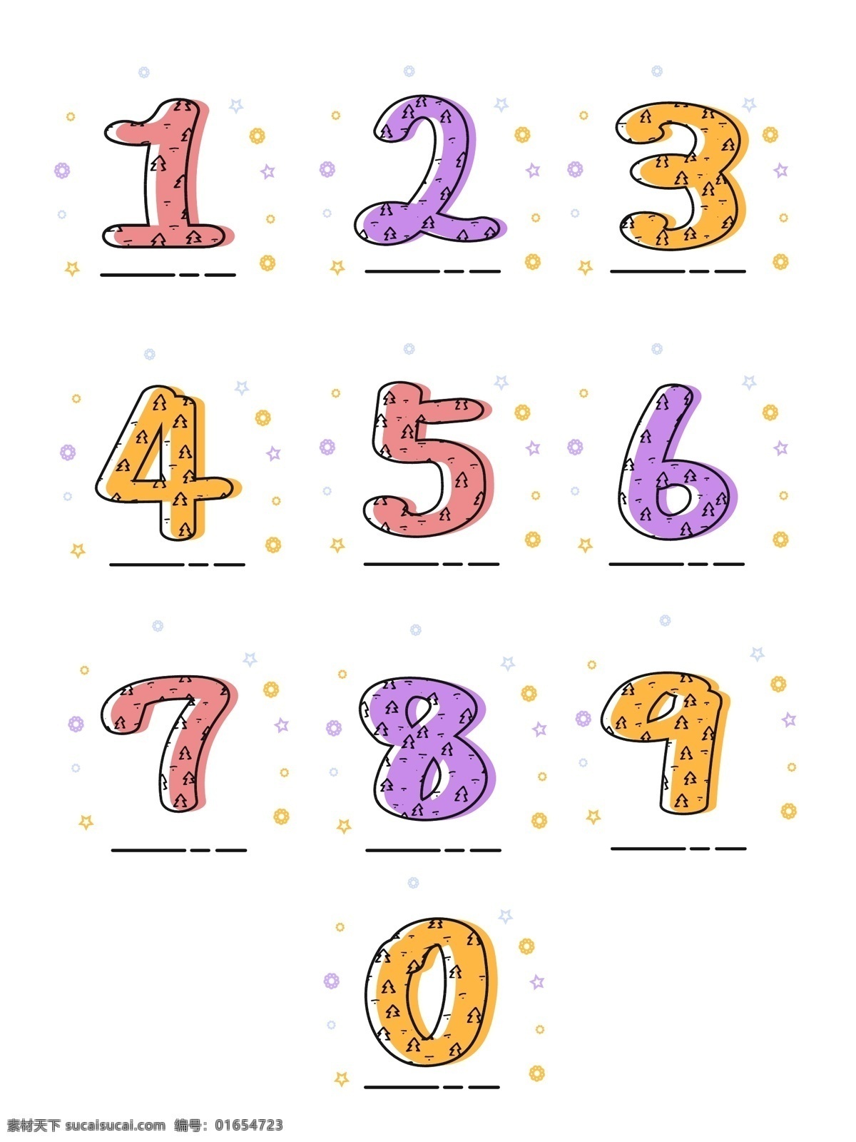 卡通 可爱 图标 糖果 色 数字 艺术 字 矢量 元素 卡通可爱 糖果色 艺术字