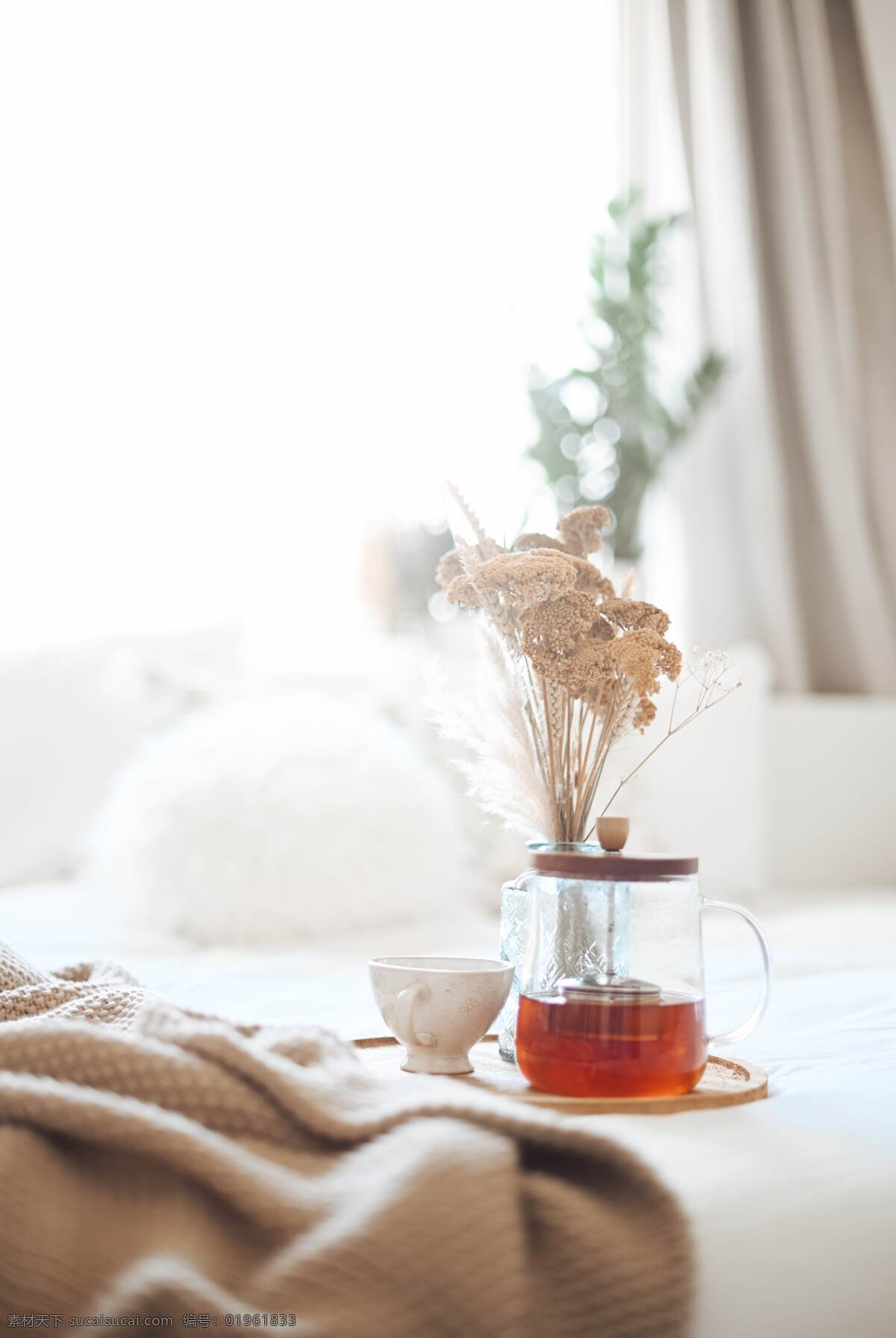 ins风摄影 小清新色调 红茶 下午茶 桌面插花 生活百科 家居生活