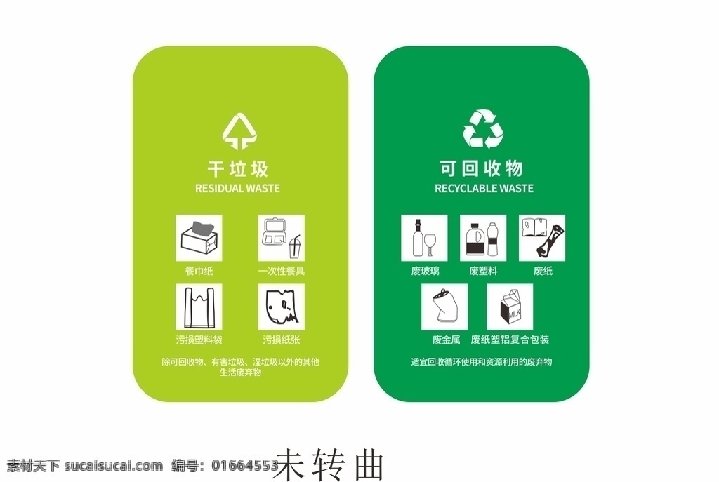 干垃圾 濕垃圾 回收 垃圾 標(biāo)簽 可回收垃圾 廢棄物垃圾