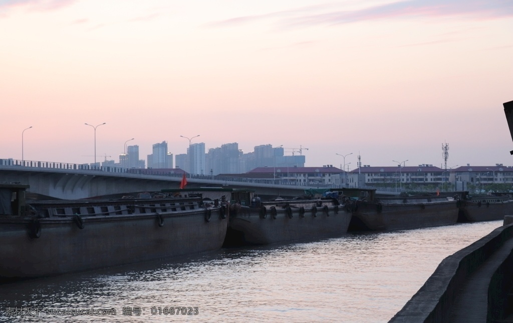 京杭大运河 傍晚 晚霞 运河 河流 大河 自然景观