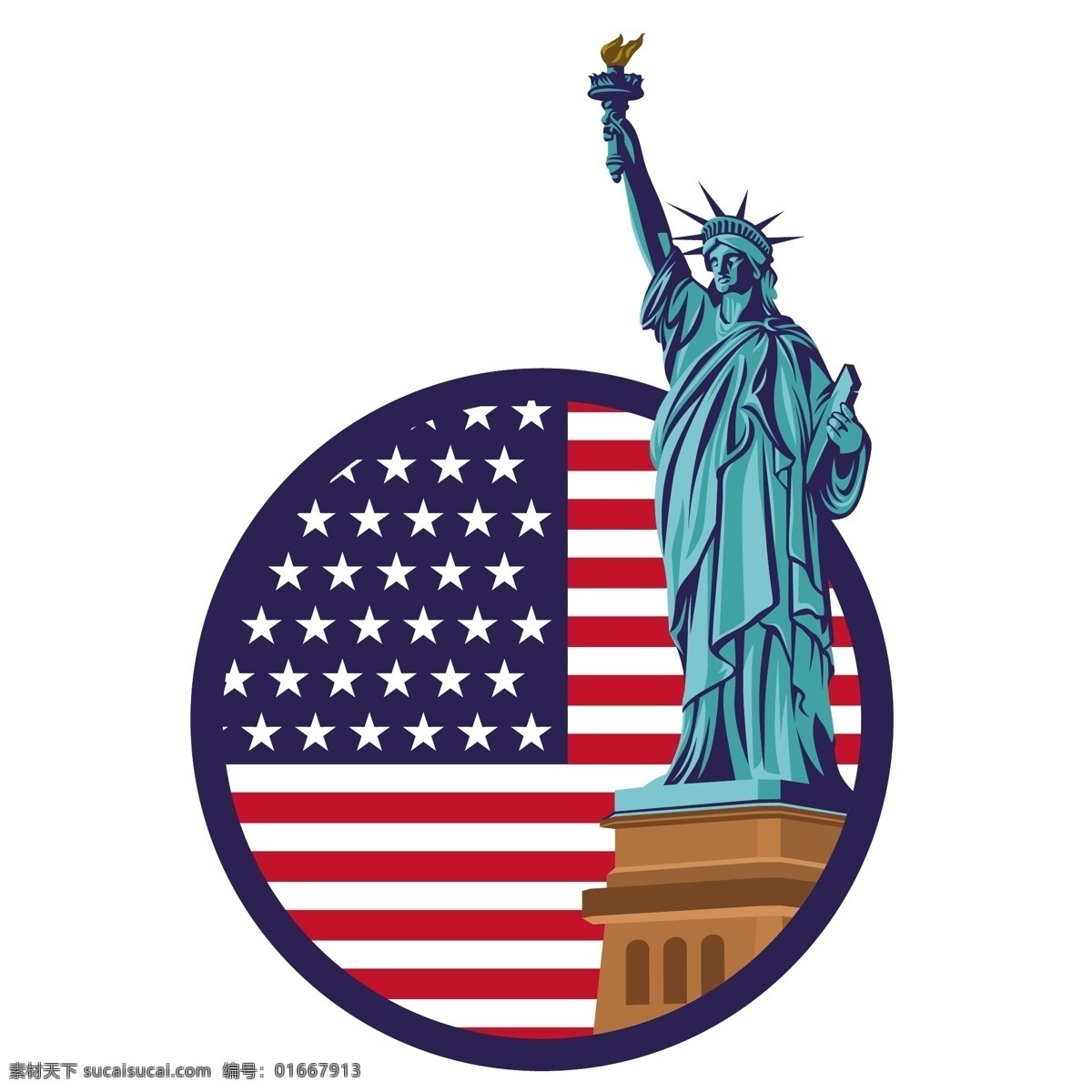 自由女神像 美国素材 设计素材 美国元素 旅游素材 美国 雕像 星条旗 世界旅游 背景图片 自然景观 人文景观