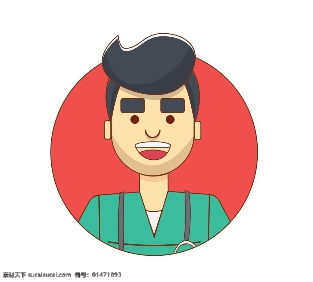 動漫卡通 賀卡 插畫 兒童繪本 兒童畫畫 矢量圖 卡通漫畫 貼紙 職業(yè) 行業(yè) 卡通人物 發(fā)型 卡通人物頭像 卡通頭像 卡通造型 卡通設(shè)計