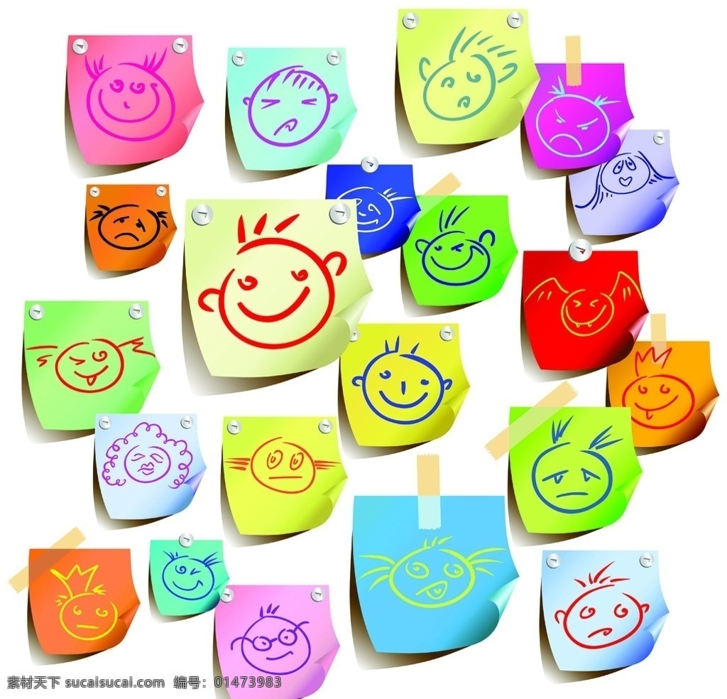 小孩 笑臉 留言 便簽 貼 便簽貼 留言便簽貼 小圖標(biāo) 標(biāo)識(shí)標(biāo)志圖標(biāo) 矢量