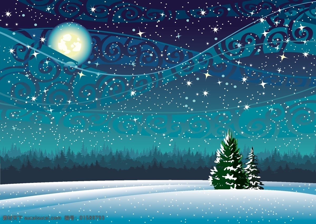 美麗 冬天 風(fēng)景 插畫 卡通風(fēng)景 卡通雪景 卡通風(fēng)景插畫 冬天風(fēng)景插畫 冬天雪景 雪地風(fēng)景 自然風(fēng)光 空間環(huán)境 矢量素材 青色 天藍(lán)色