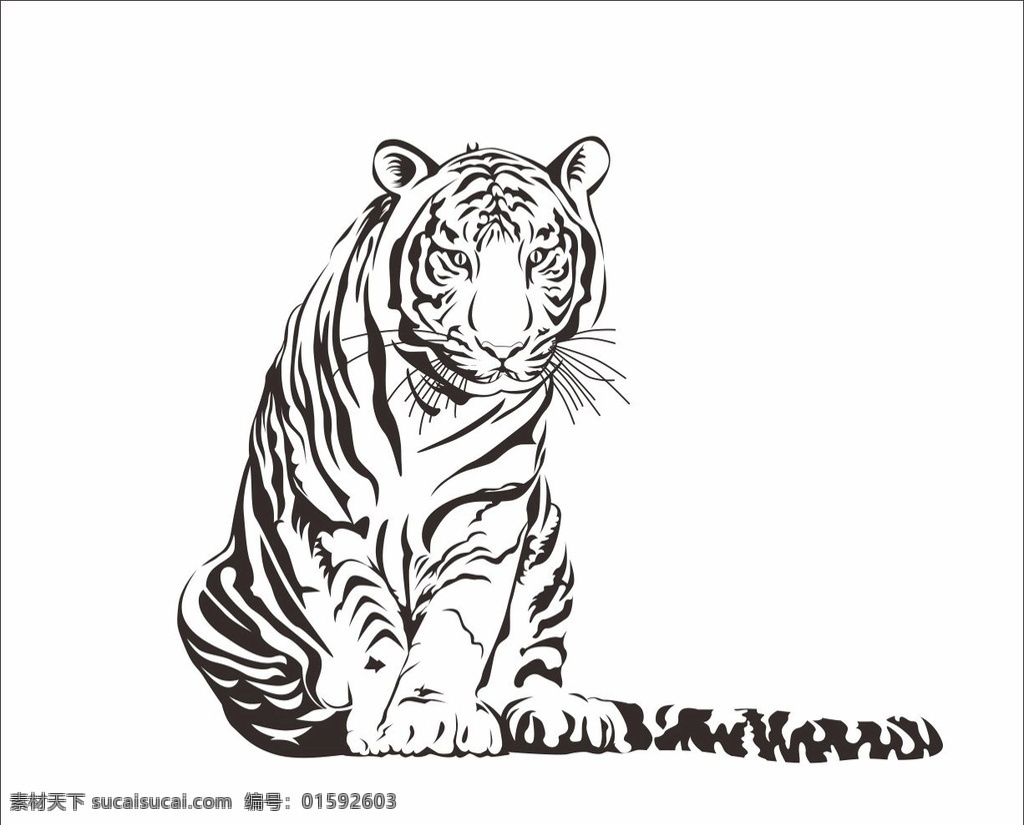 老虎矢量图 老虎 虎 动物 动物矢量图 生物世界 野生动物
