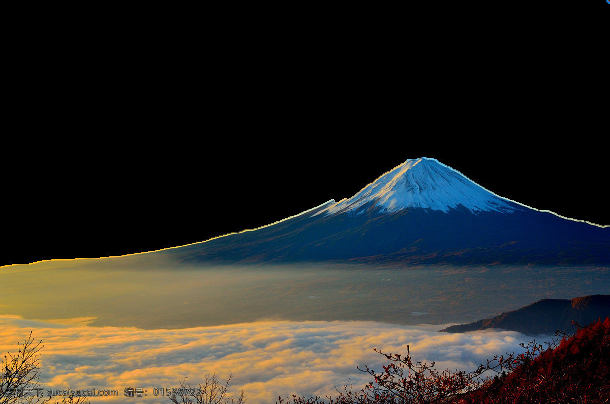 雪山 美景 日本旅游 装饰 元素 黄昏 日本文化 雪景 装饰元素