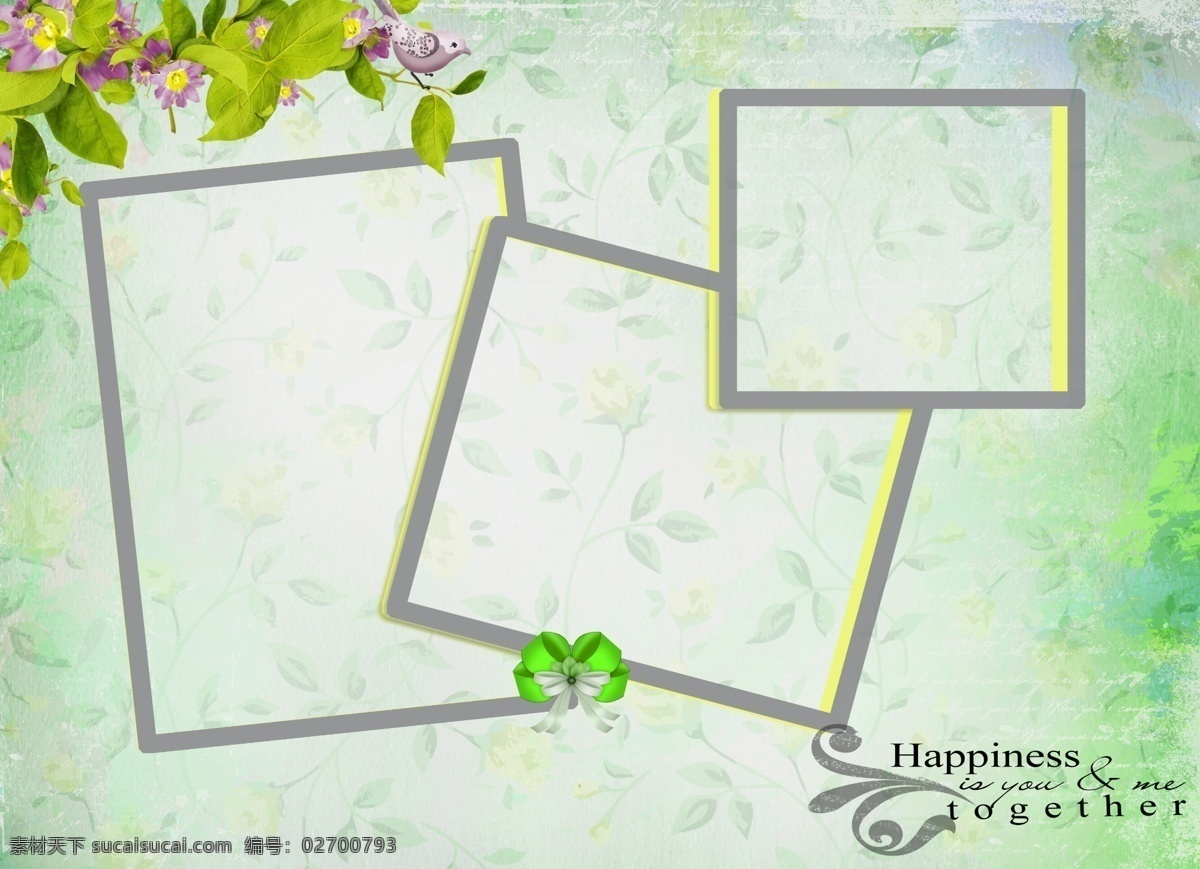 相冊(cè)分層模板 花朵 植物 相冊(cè)模板 婚紗寫真 相冊(cè)排版 攝影模板 婚紗攝影模板
