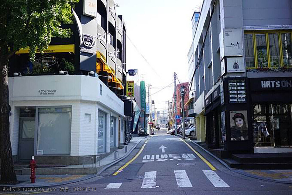 街道 街景图片 韩国街道 街景 建筑 拐角 街角