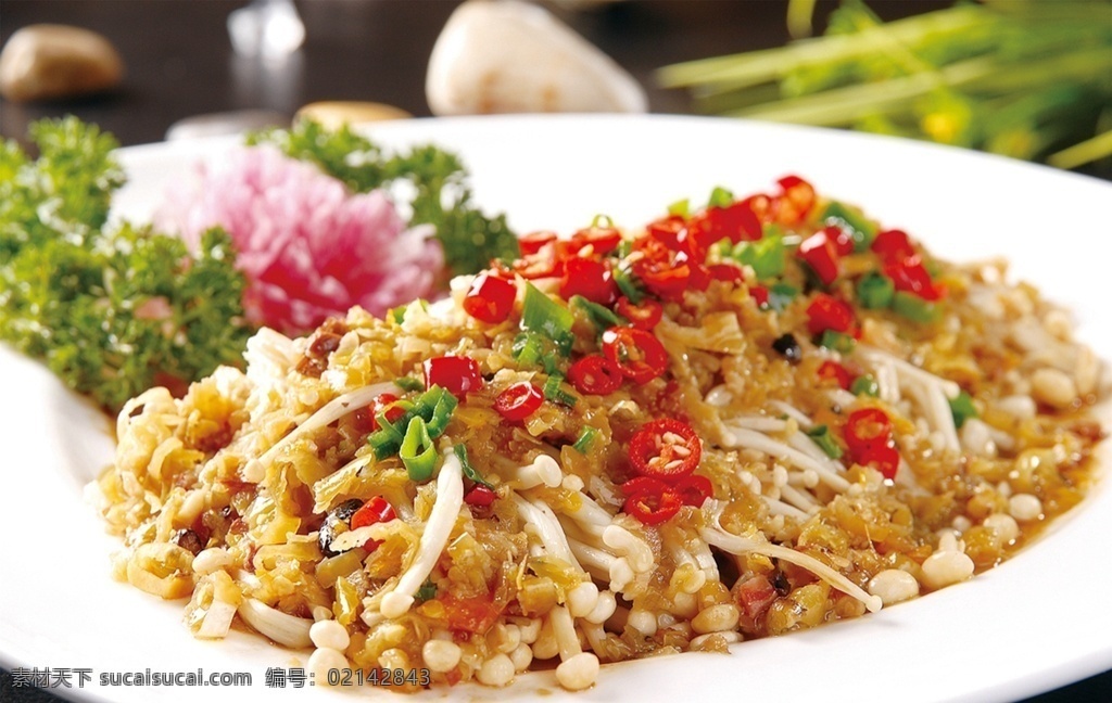 开胃金针菇 美食 传统美食 餐饮美食 高清菜谱用图