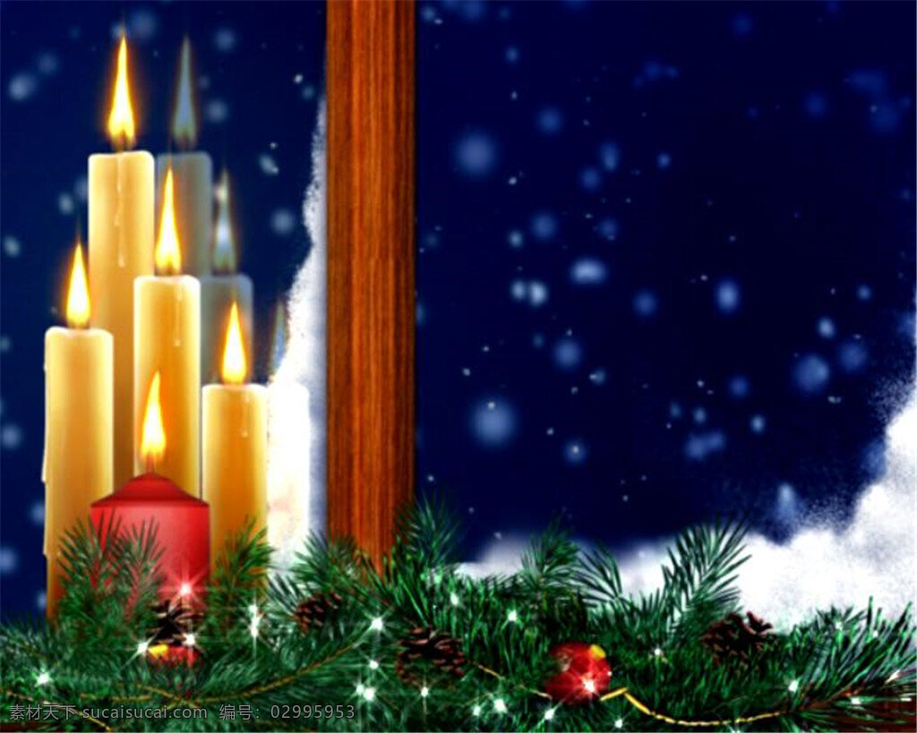 温暖 圣诞节 烛光 背景 视频 浪漫 圣诞 节日 庆祝 动画