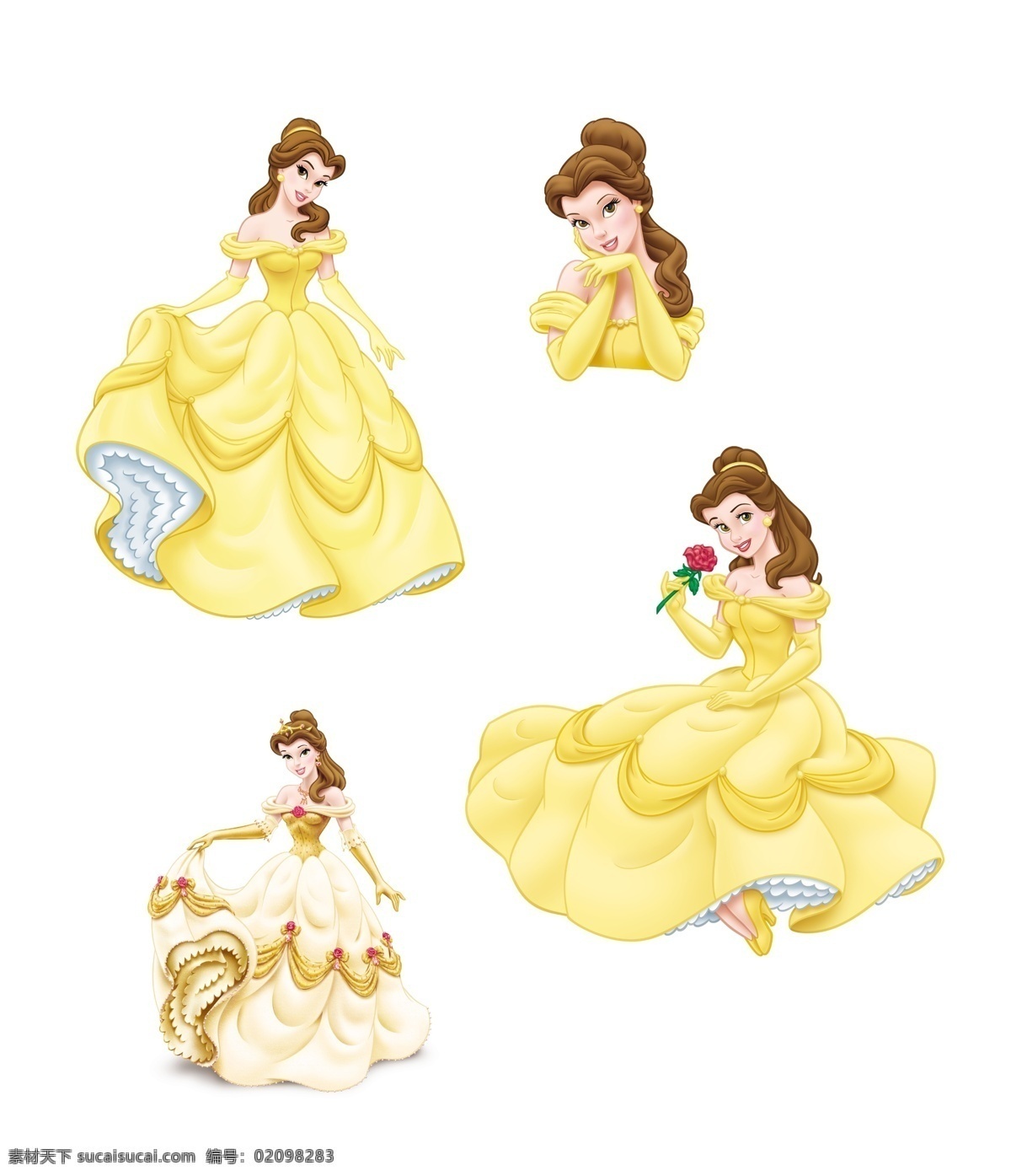 贝儿公主 贝儿 公主 迪士尼公主 迪士尼 小公主 卡通 可爱 卡通公主 可爱公主 人物素材