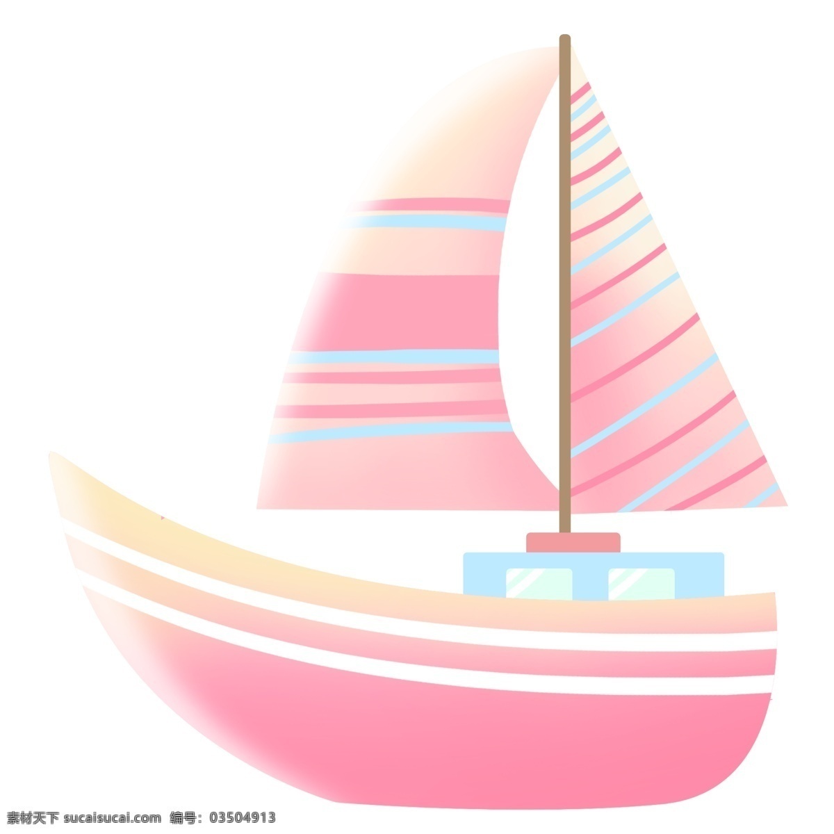 航海出行帆船 航海出行 彩色帆船 輪船