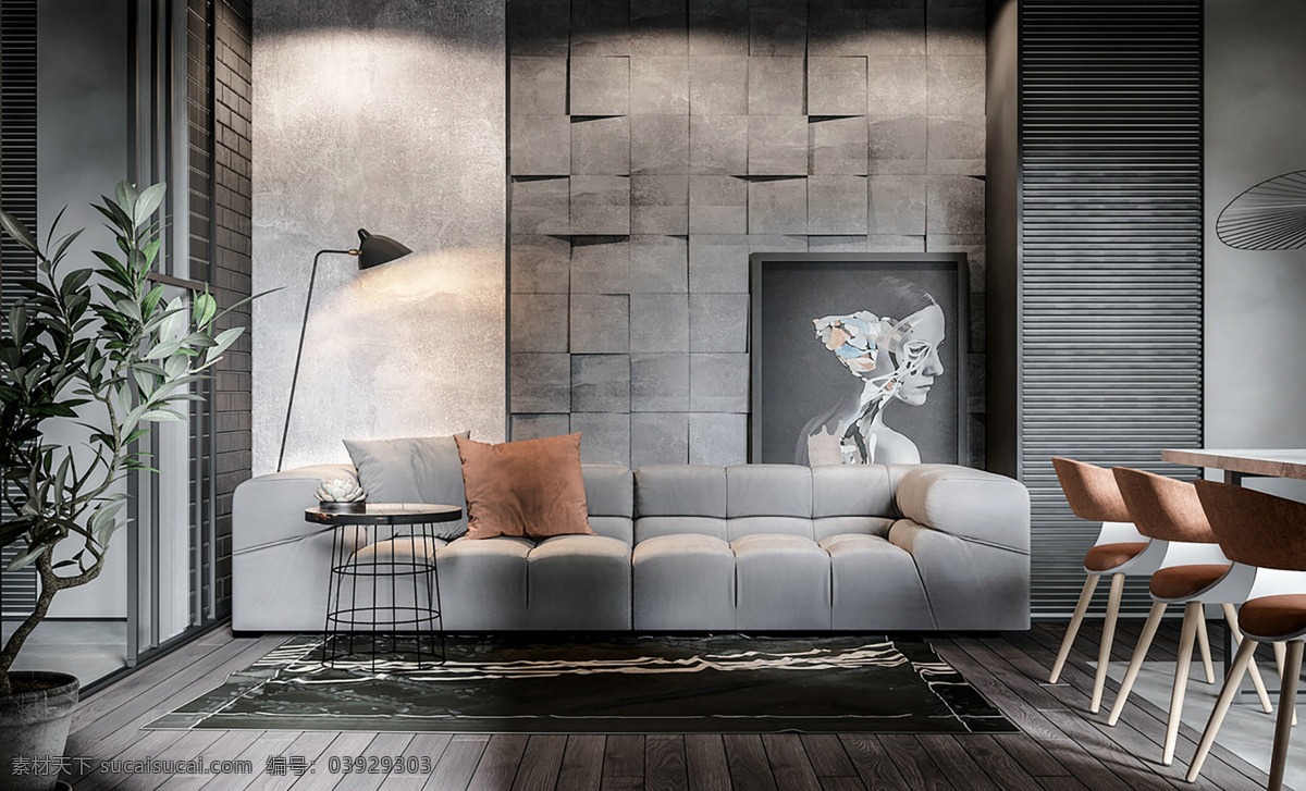 个性 北欧 客厅 墙纸 墙布 效果图 室内设计 搭配 现代 bbbb