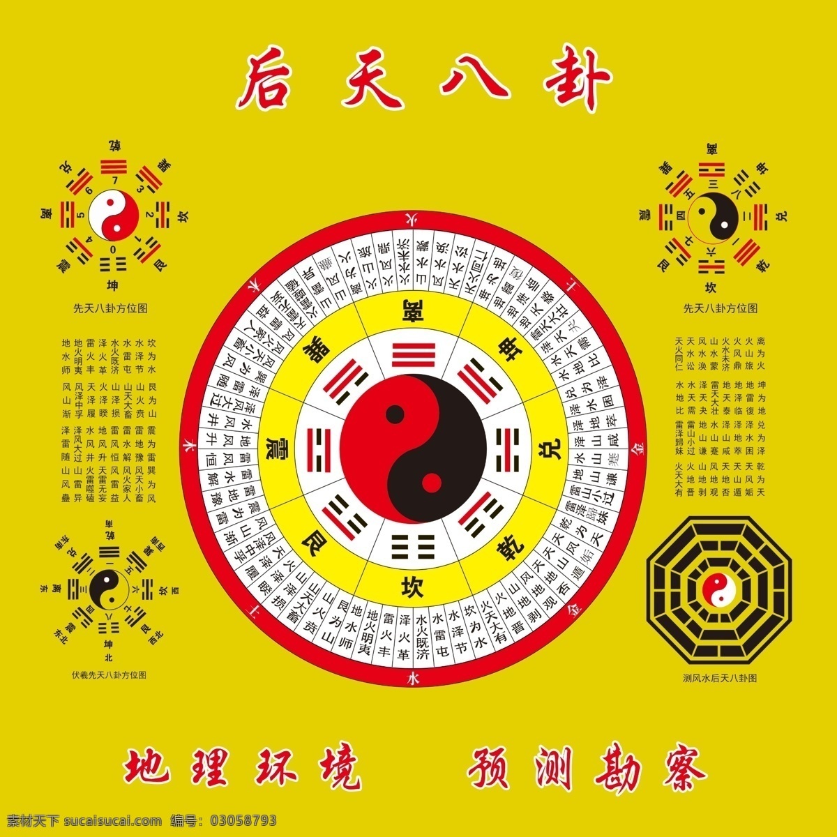 八卦圖 八卦 后天八卦 算命 八卦廣告 五行八卦 海報(bào)