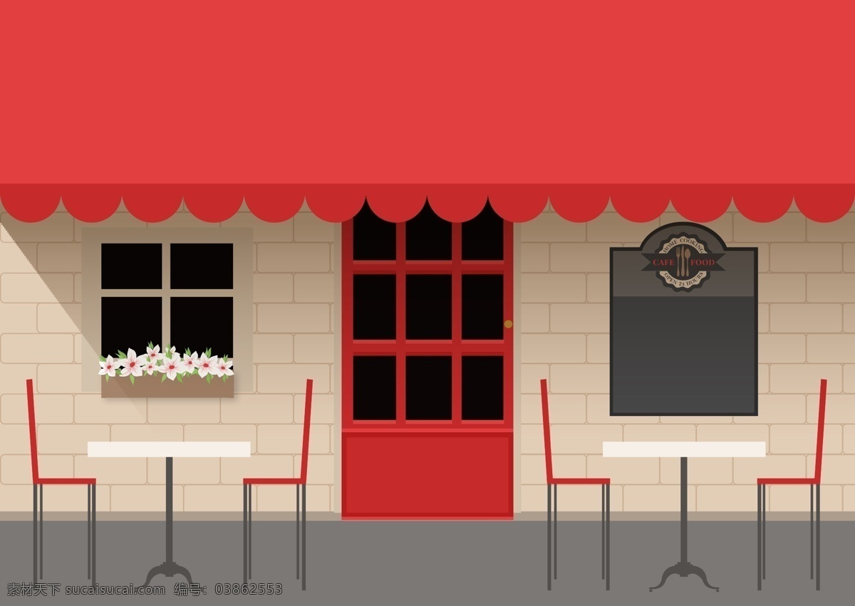 可爱 欧式 餐饮 门店 画册 展板 海报 矢量 背景 红色背景 欧式背景 展板背景 海报背景 咖啡馆 餐饮背景 矢量背景