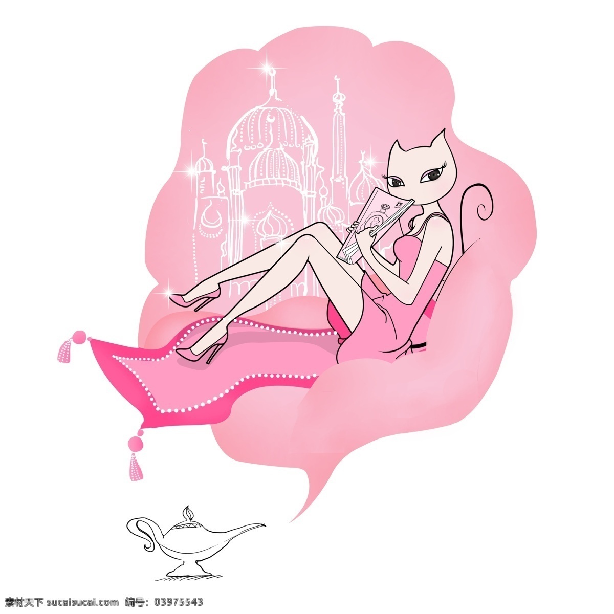 猫 年华 女郎 童话 系列 原创作品 猫样年华 猫女郎 童话系列 原创 品牌 插画 白色