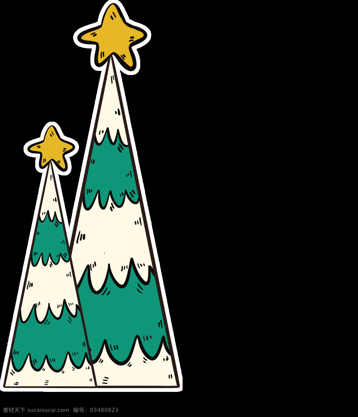 圣诞树 圣诞节海报 圣诞素材图片 圣诞素材 星星 绿色 动漫动画 风景漫画