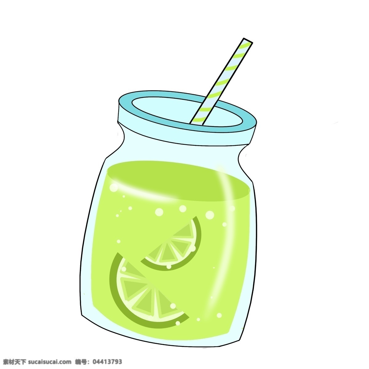 綠色 蘋果汁 飲料 插圖 杯子 蘋果