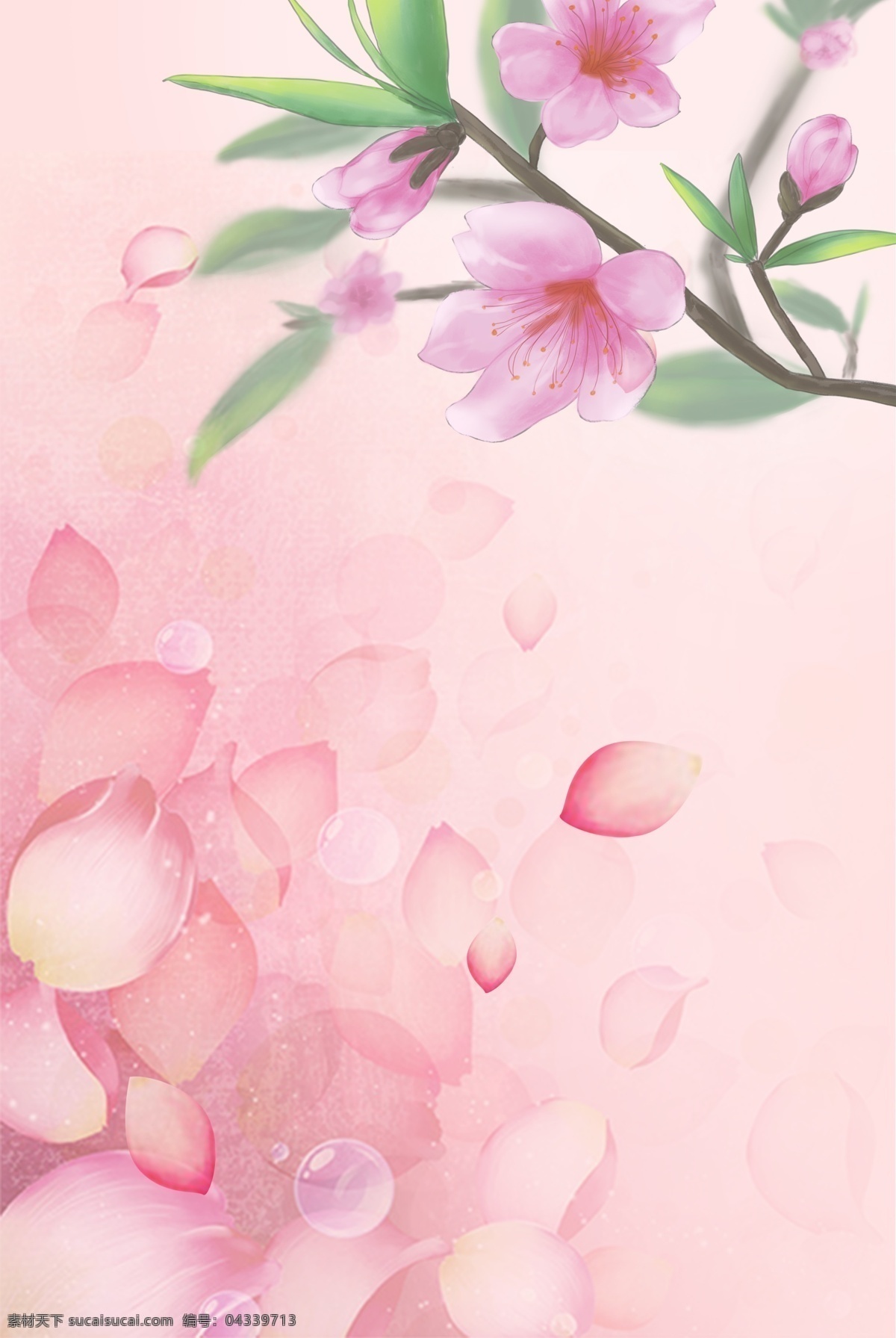 唯美 綠葉 桃花 背景 桃花節(jié) 春天 春季 清新 春季上新 桃花樹 十里桃花 花瓣