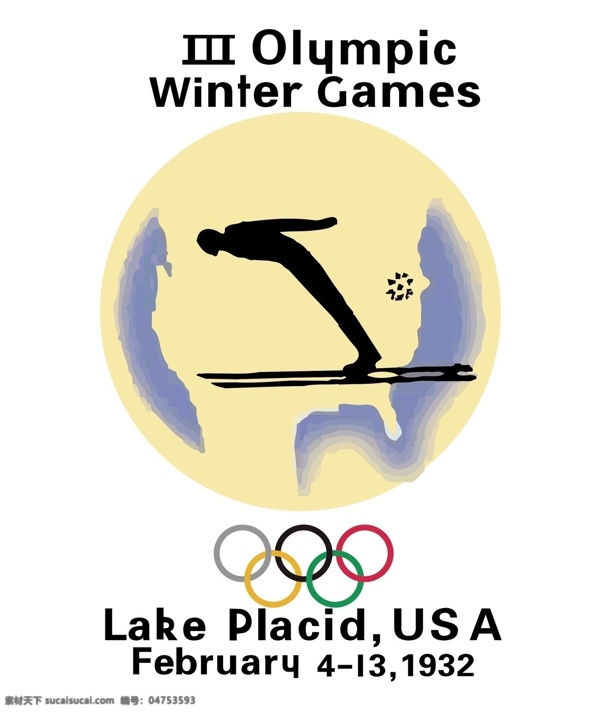第三届 美国 普莱 西德 湖 冬奥会 冬季 奥林匹克运动会 1932 年 月 日至 日 举行 会奥会会标