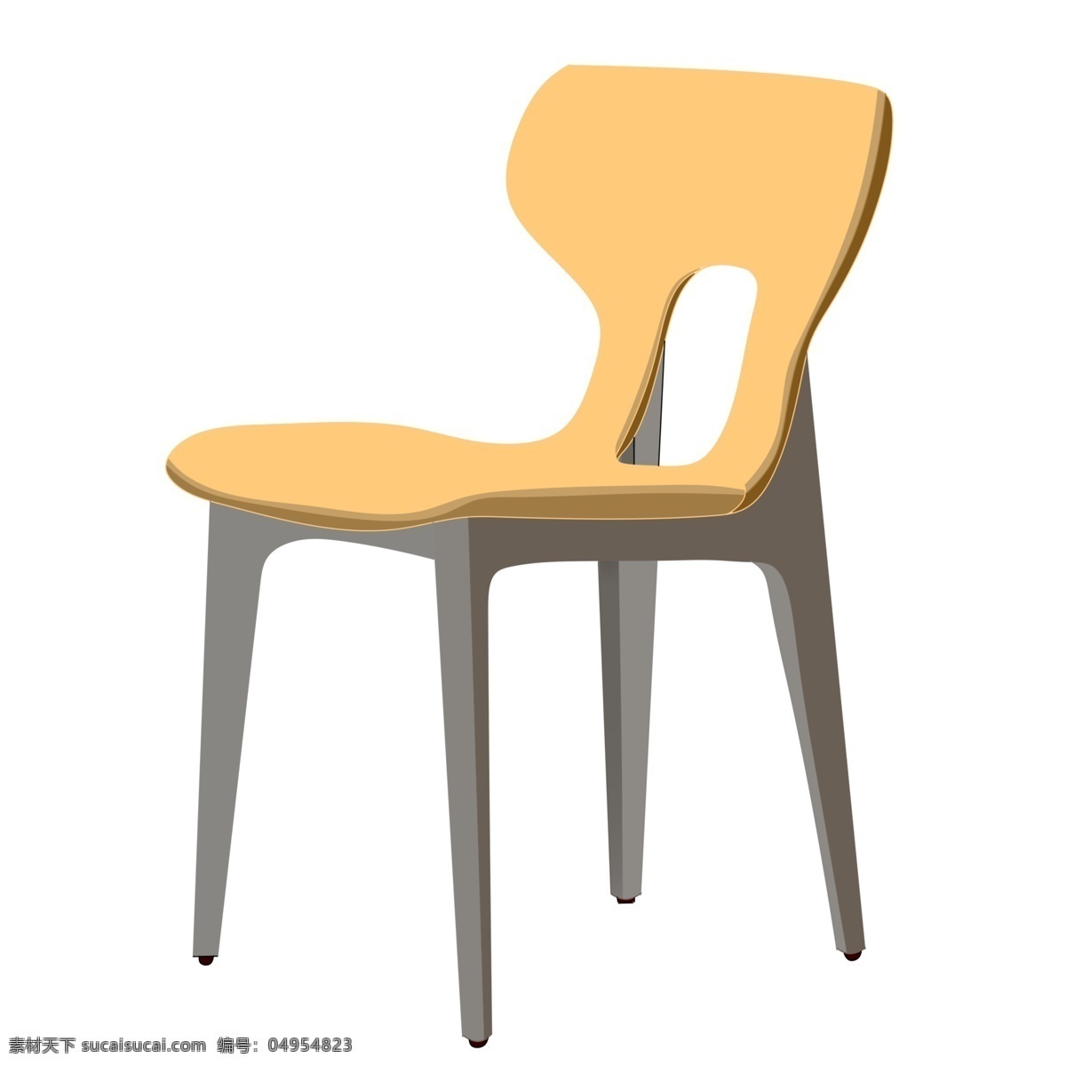 黄色 精美 座椅 插画 卡通椅子插画 黄色的椅子 椅子 精美的家具 家具 卡通桌椅插画 桌椅 黄色椅子