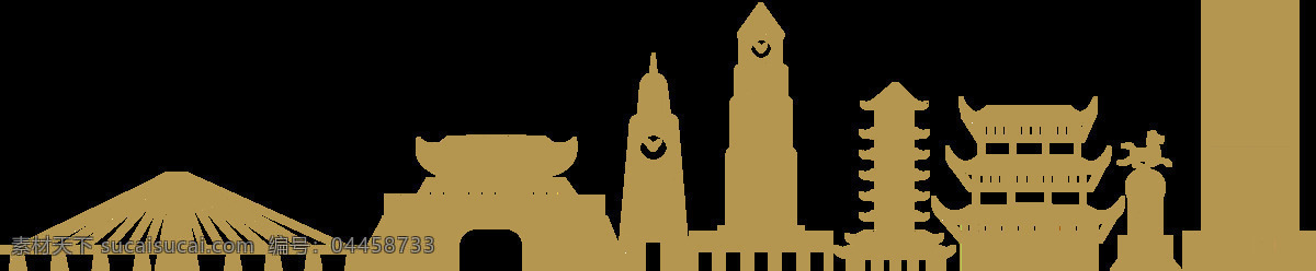 赣州 标志 建筑 金色楼 钟塔 马 城楼 设计元素 标志性建筑物 赣州代表性 建筑物 广告素材 元素系列