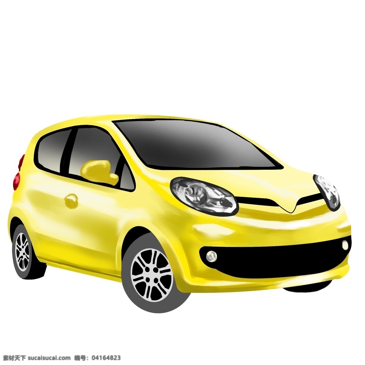 黃色 小轎車 仿真 迷你車 插圖 家庭 代步 小汽車 寫實(shí)插圖 時(shí)尚女士車 汽車出行 汽車 車展 圖標(biāo)
