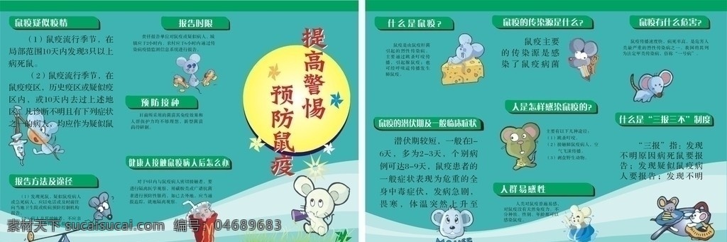 提高警惕 預(yù)防鼠疫 卡通 動物 老鼠 底紋 藍(lán)色 花紋 其他設(shè)計(jì) 矢量