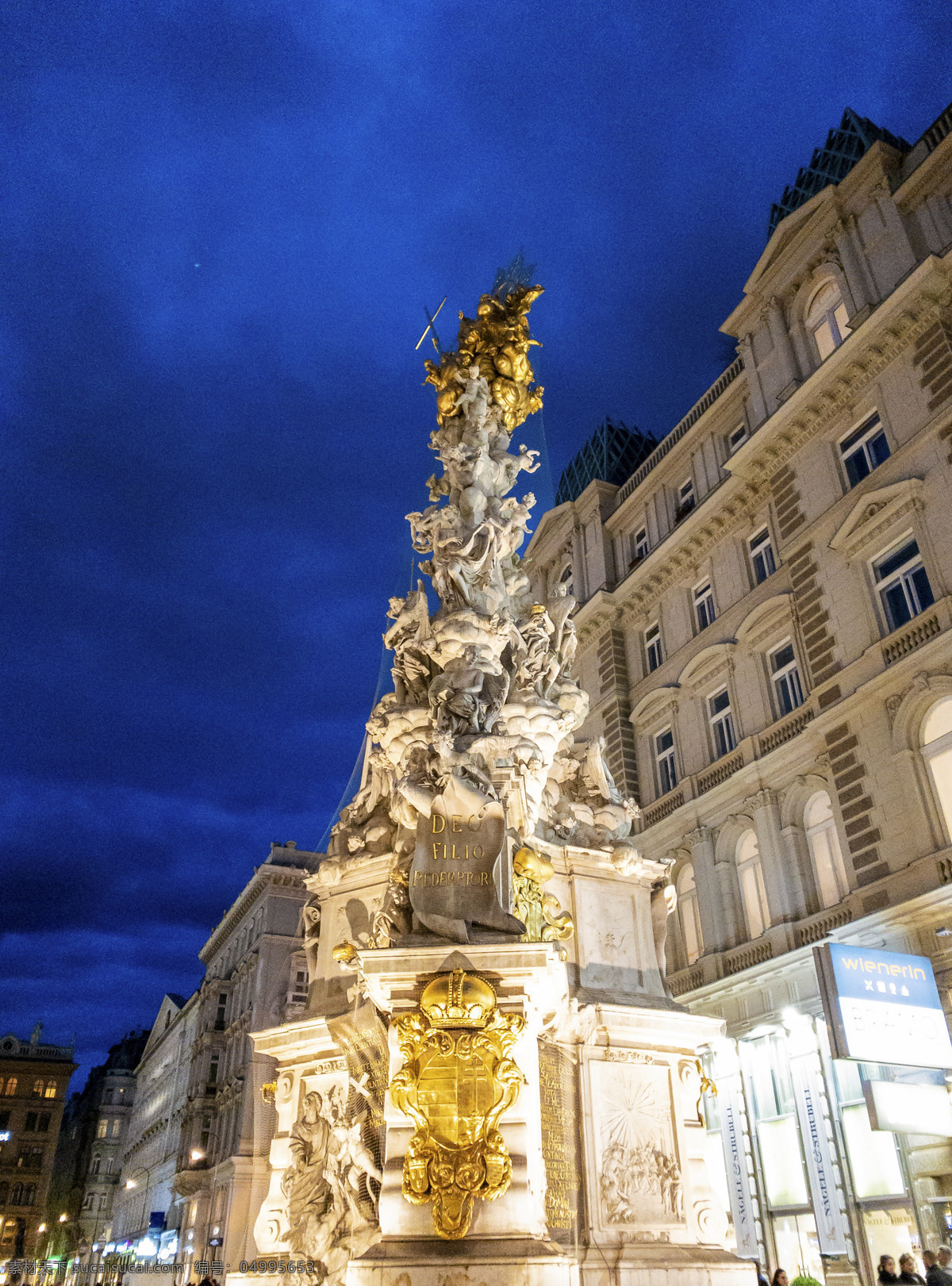 维也纳 纪念性 雕塑 张力 白色 金色 复古 奢华 欧式 千库原创