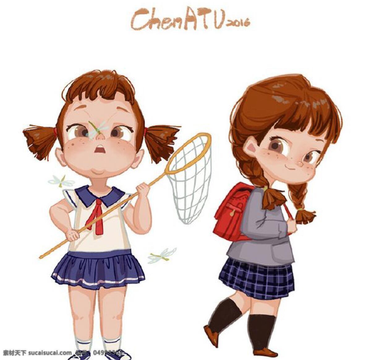 可愛女孩 可愛 呆萌 活潑 天真 插畫 動(dòng)漫動(dòng)畫 動(dòng)漫人物