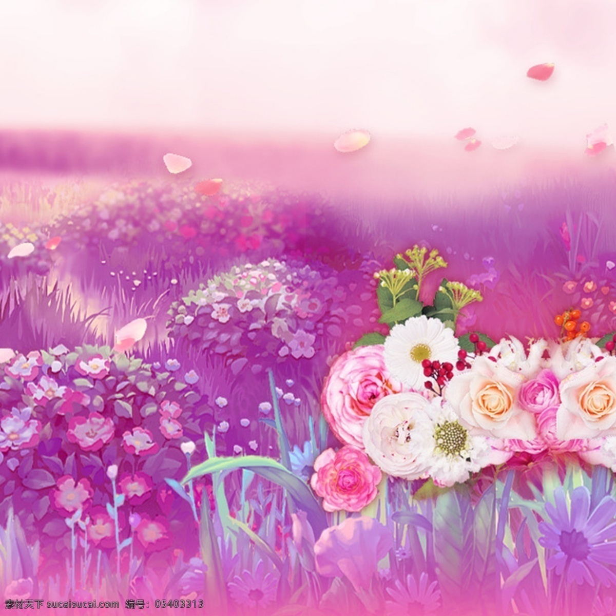 唯美花朵背景 唯美花朵 浪漫 白色