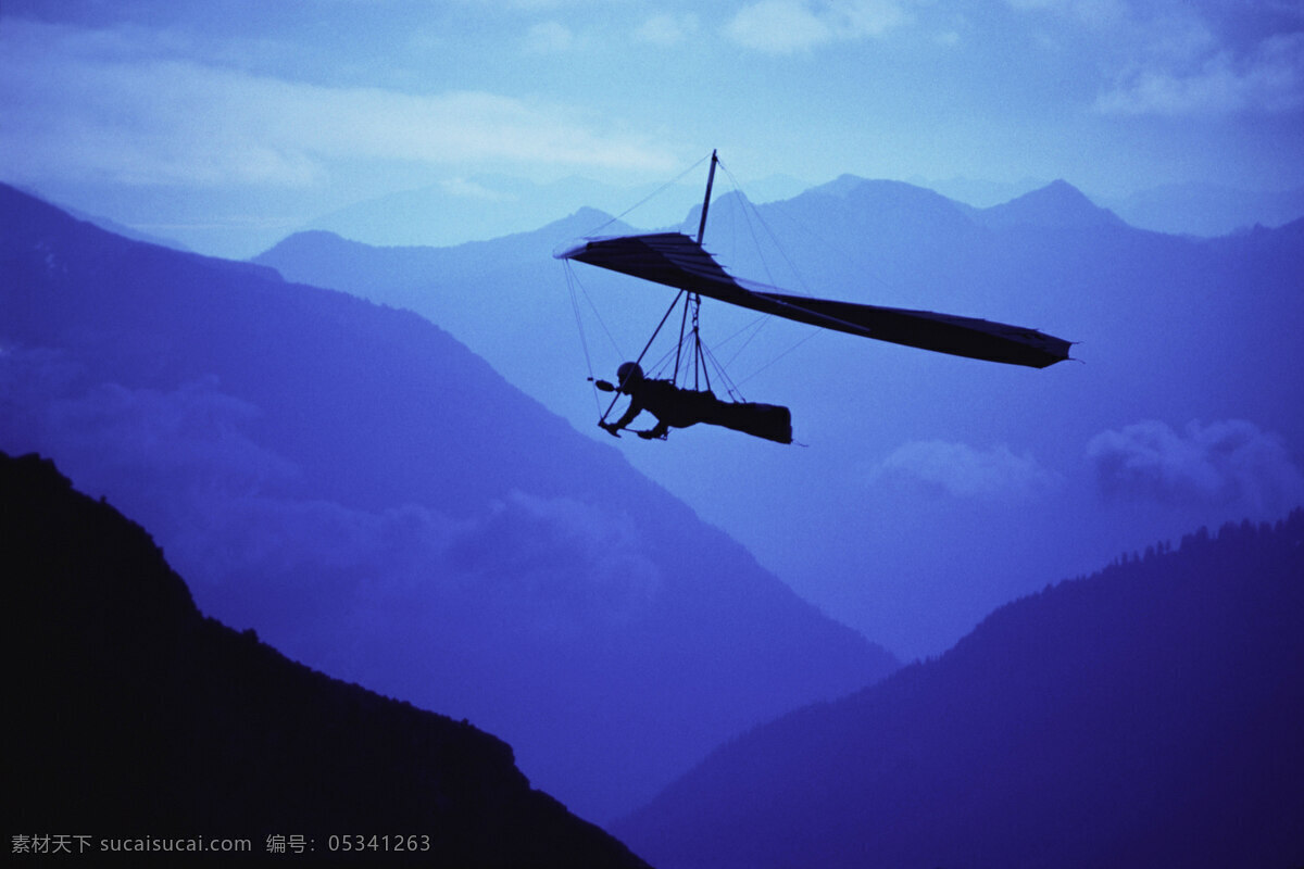 滑翔伞运动 山川 滑翔伞 运动员 文化艺术 体育运动 摄影图库