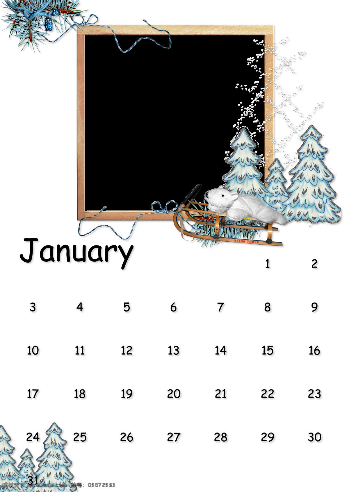 1月 2010 边框相框 底纹边框 木质相框 圣诞饰品 松树 月 月历 相框 设计素材 模板下载 1月月历相框 月历相框 雪景相框 雪橇 白熊 艺术相框 年 psd源文件 婚纱 儿童 写真 相册 模板