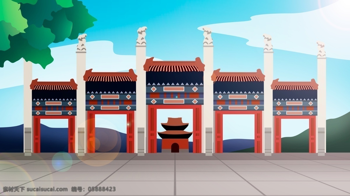 中國(guó) 歷史 建筑 明孝陵 中國(guó)風(fēng) 古建 寺廟 旅游 歷史建筑 古風(fēng)建筑 陵墓