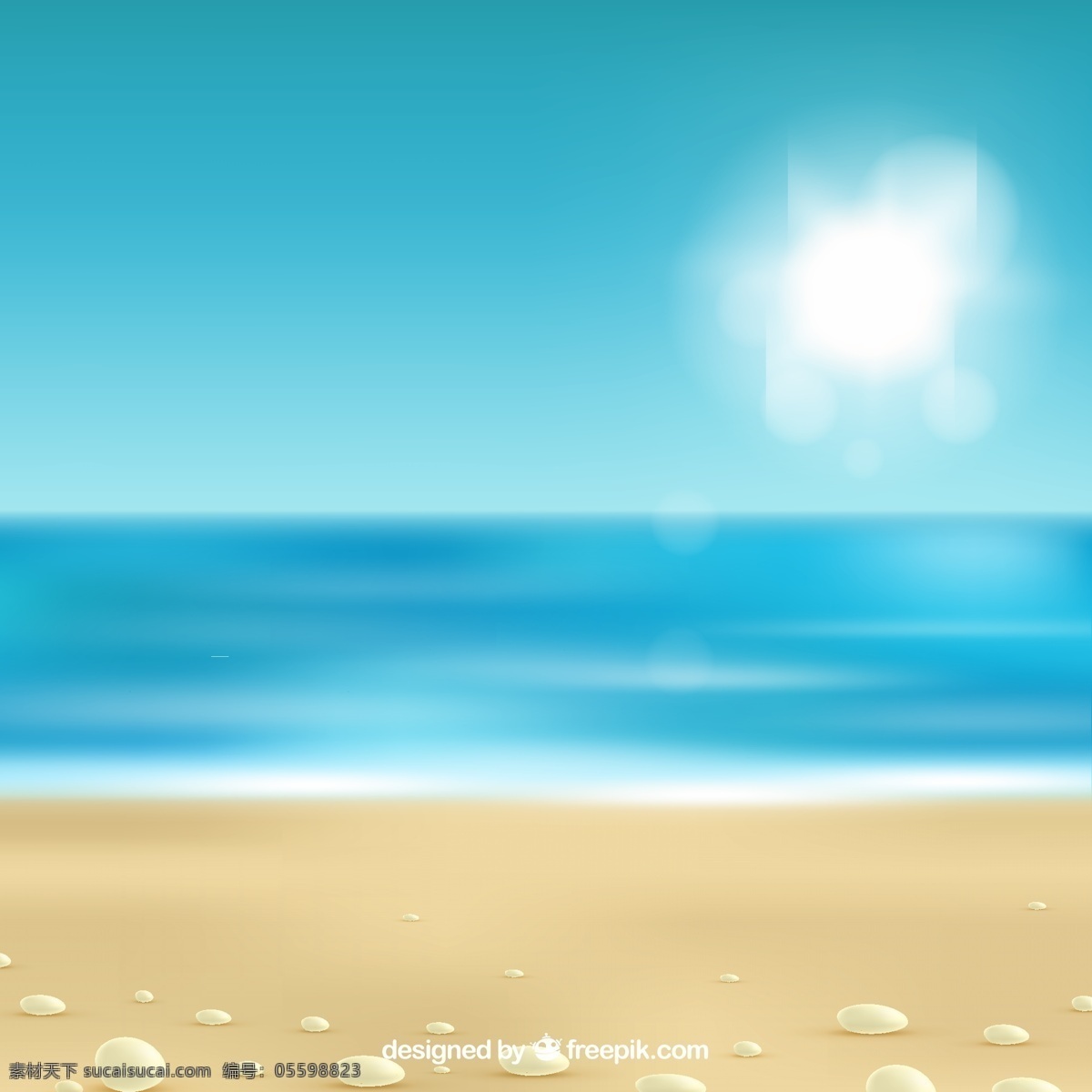 大海 沙滩 风景图片 旅行 创意 太阳 风景 矢量 高清图片