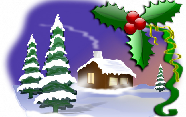 圣诞节 风景 矢量 包装 冬天 红 剪贴画 景观 礼品 绿色的 球 树 钟 剪辑 艺术 快乐的 图标 植物 目前 颜色 svg 矢量图 其他矢量图