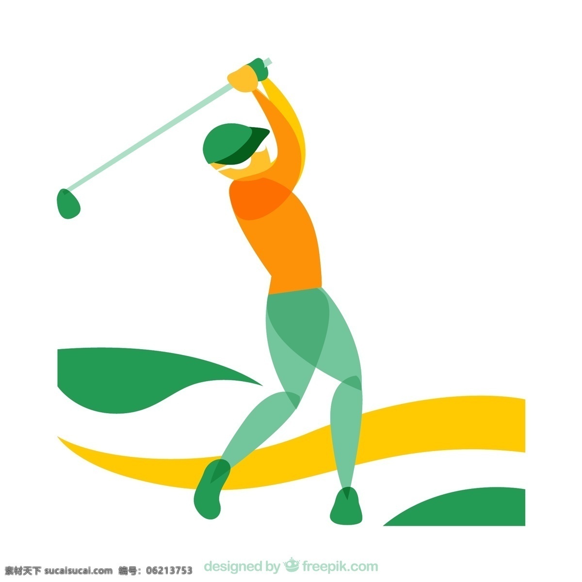 高尔夫球手 体育 高尔夫 挥杆 球员 运动员 高尔夫球 比赛 运动 图标 高清 源文件